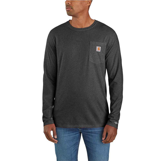 104617 FORCE POCKET T-SHIRT L/S CARBON.H