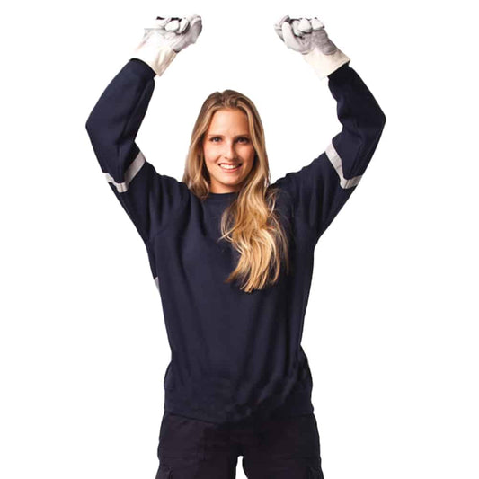 סווטשירט ניקי עם פסים זוהרים ( 5-25) - האחים כהן - ביגוד לעבודה