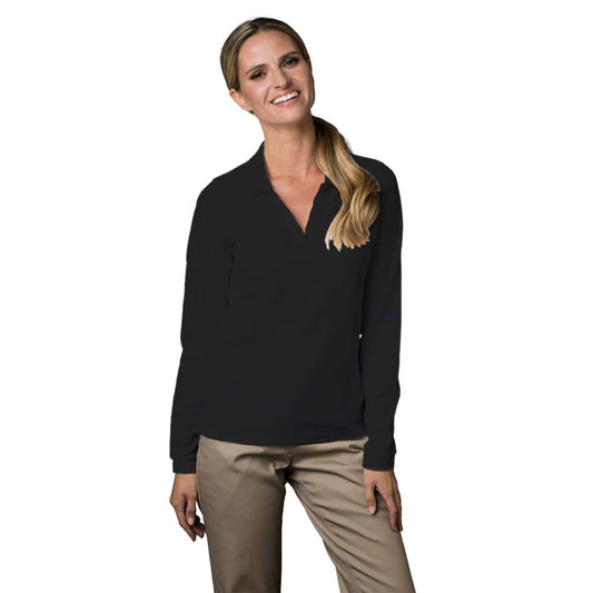 פולו נשים דגם ורד שרוול ארוך (5-50) - האחים כהן - ביגוד לעבודה