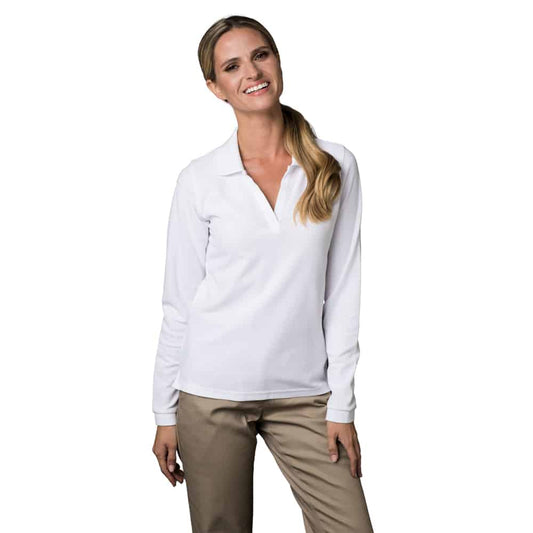 פולו נשים דגם ורד שרוול ארוך (5-50) - האחים כהן - ביגוד לעבודה