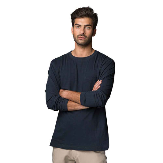 חולצת טריקו שרוול ארוך עם כיס ( 5-50)