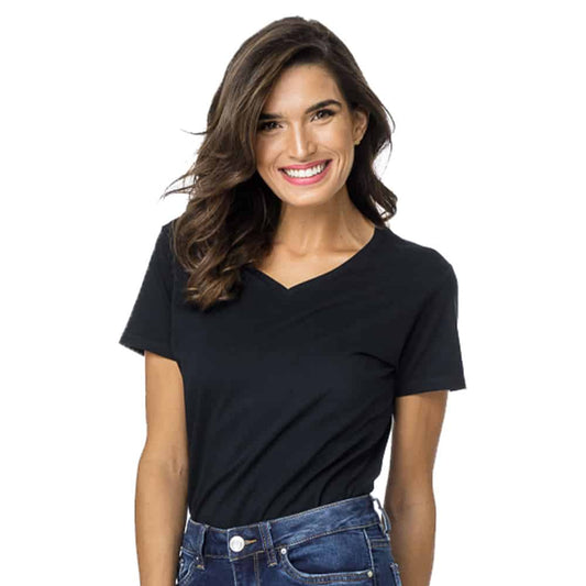חולצת טריקו V נשים 100% כותנה ( 5-50)