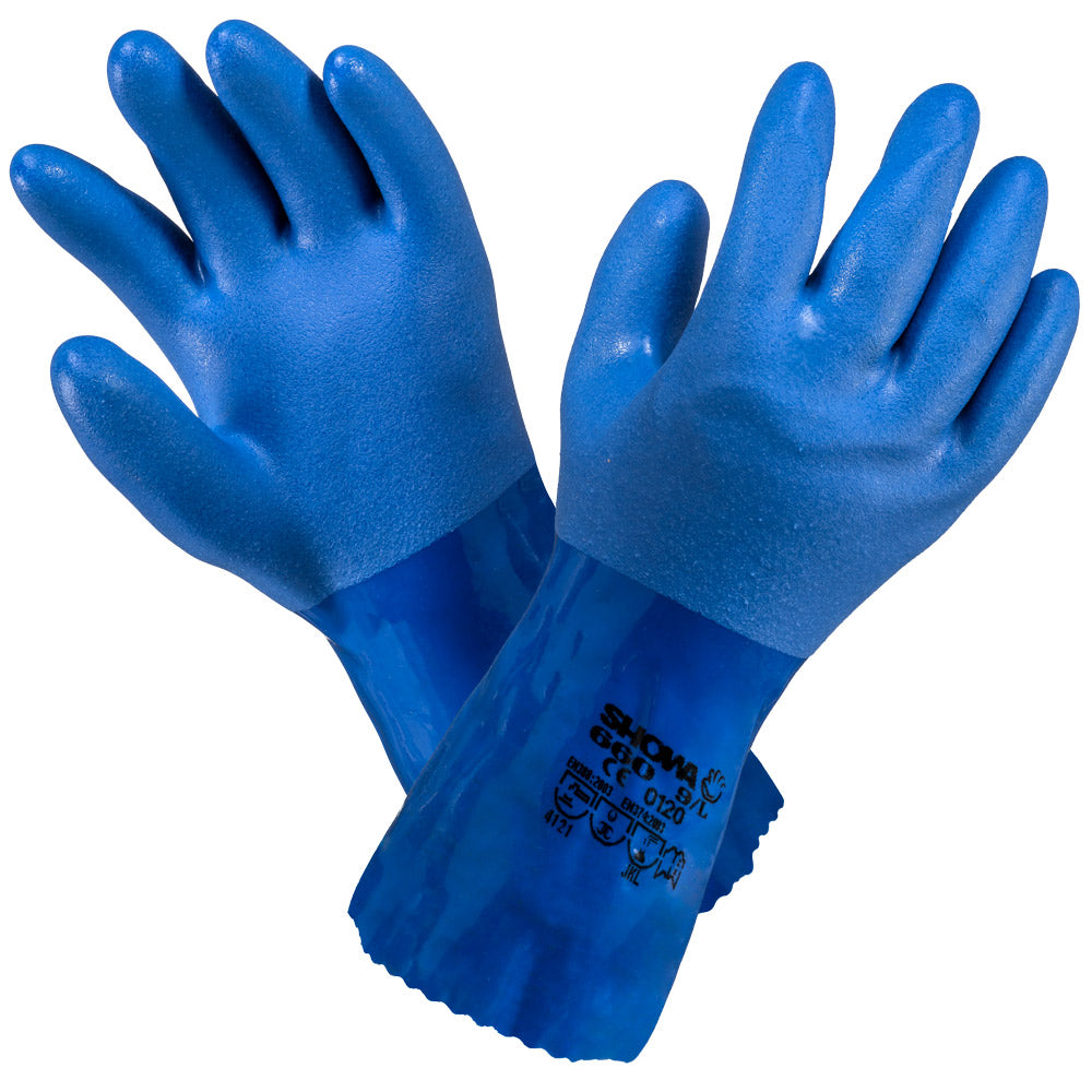 כפפות SHOWA PVC 660 לכימיקלים