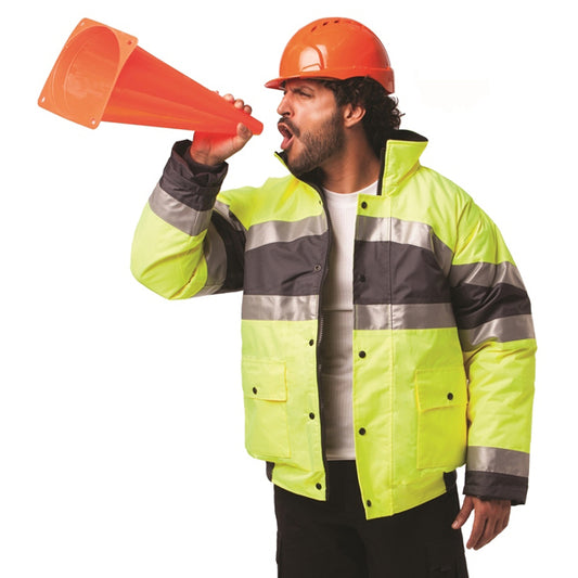 מעיל אוקספורד צהוב עבה D300 - האחים כהן - ביגוד לעבודה