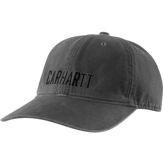 104188 כובע קנבס גראפי עם לוגו בלוק – אפור - האחים כהן - ביגוד לעבודה