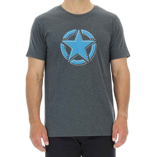 O102241J MAN T-SHIRT STAR Stitching – D/Grey M