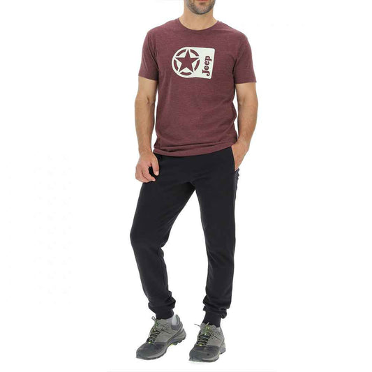 O102243 T-SHIRT JEEP STAR Stencil J21W – Burgundy Mel/Birch