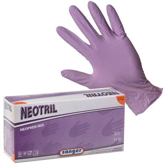 כפפות NEOTRIL חד-פעמיות ללא טלק- קופסא 100 יח'